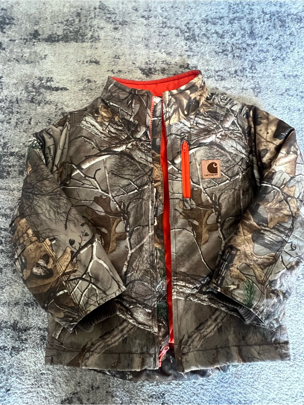 Carhartt Realtree Camouflage Jacket with Orange Accents